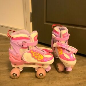 Pink and Purple Kids Roller Skates
